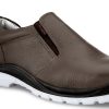 Allied Oregon Slip On Safety Shoe Color Brown Front View 2