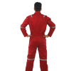 Deluxe 100% Cotton Work Jacket & Cargo Pants Red Back View