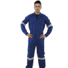 Elite Blended Poly Cotton Work Shirt & Trouser Color Blue Front View