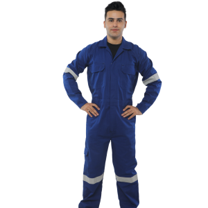 Elite Blended Poly Cotton Work Shirt & Trouser Color Blue Front View
