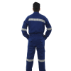 Deluxe 100% Cotton Coverall Color Blue Back View