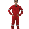 Deluxe 100% Cotton Coverall Front Red 1 Front View
