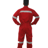 Deluxe 100% Cotton Coverall Color Red 1 Back View