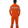 Deluxe 100% Cotton Coverall Color Orange Back 1 View