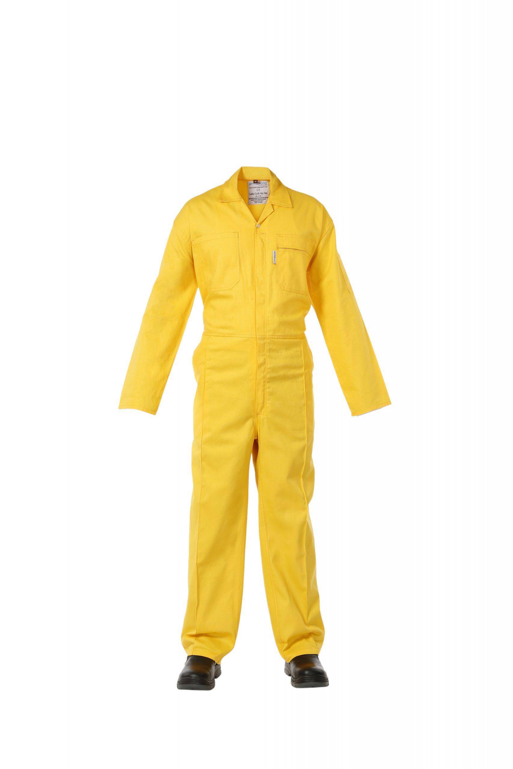 DuPont Yellow Tychem QC Coverall w/ Hood, Boots, Elastic Wrists - 12 PACK