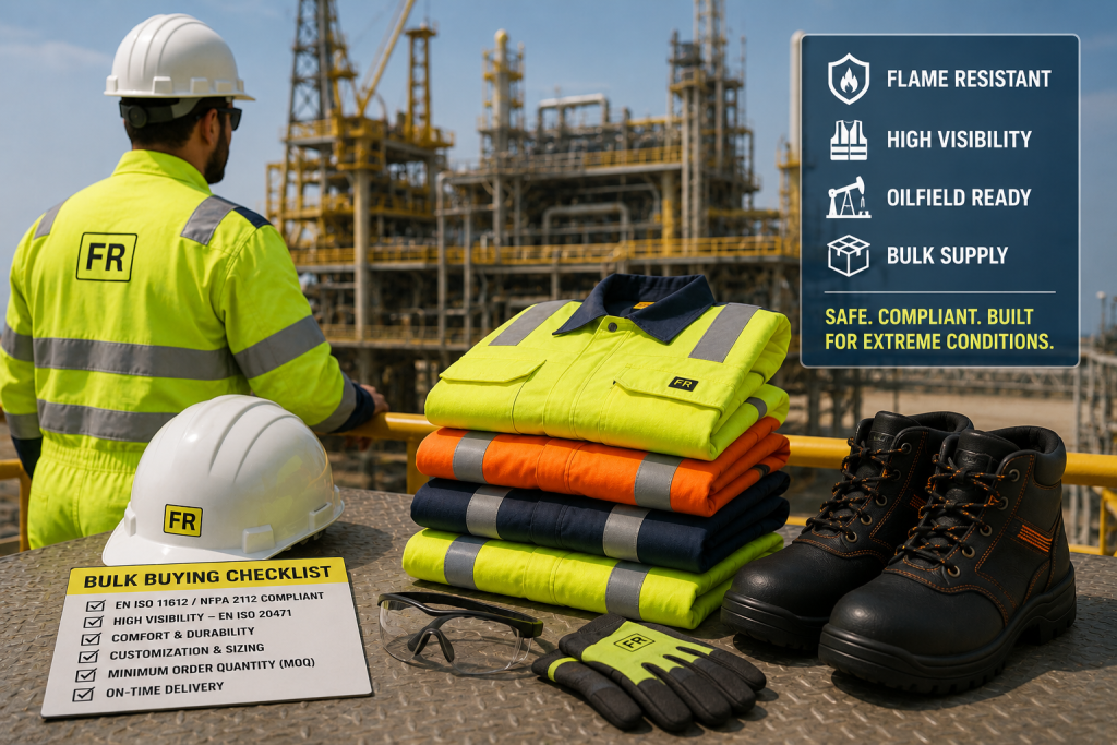 High Visibility FR Workwear for Oilfield Workers: Bulk Buying Guide for UAE & GCC Sites