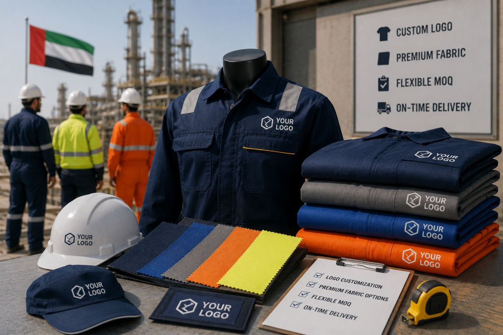 Custom Branded Workwear Supplier for UAE Contractors: Logo, Fabric, MOQ & Delivery Guide