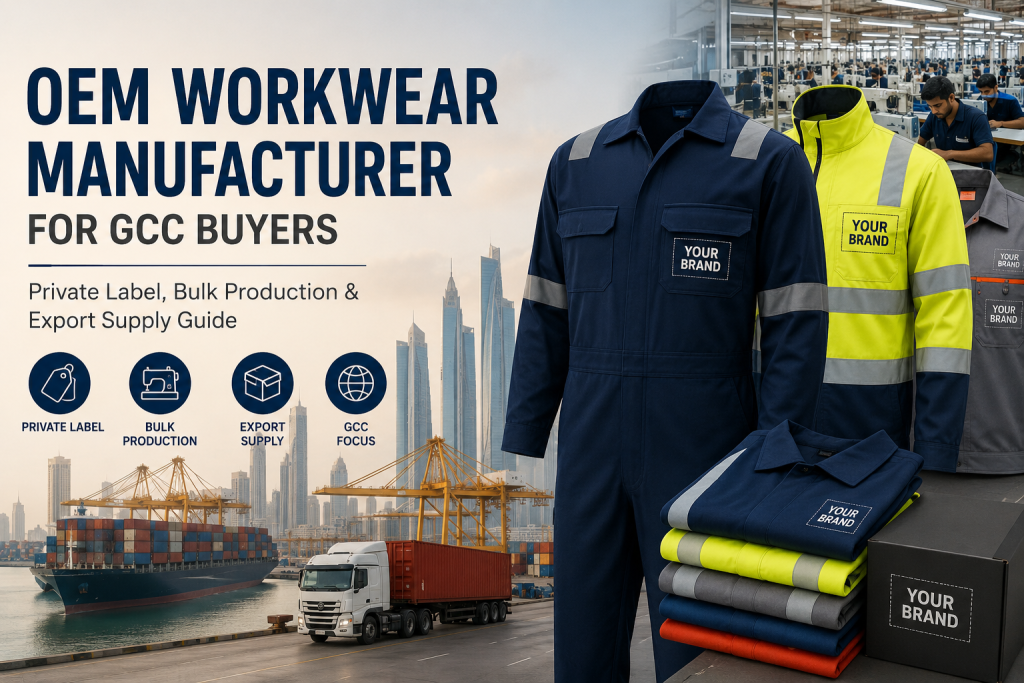 OEM Workwear Manufacturer for GCC Buyers: Private Label, Bulk Production & Export Supply Guide