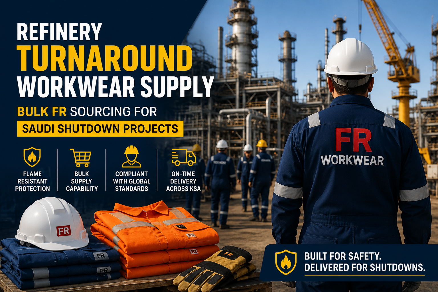 Refinery Turnaround Workwear Supply: Bulk FR Sourcing for Saudi Shutdown Projects