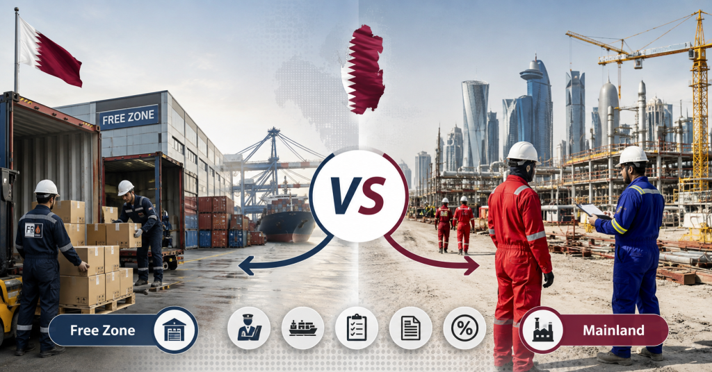 Bulk FR Clothing Import into Qatar: Free Zone vs Mainland Sourcing