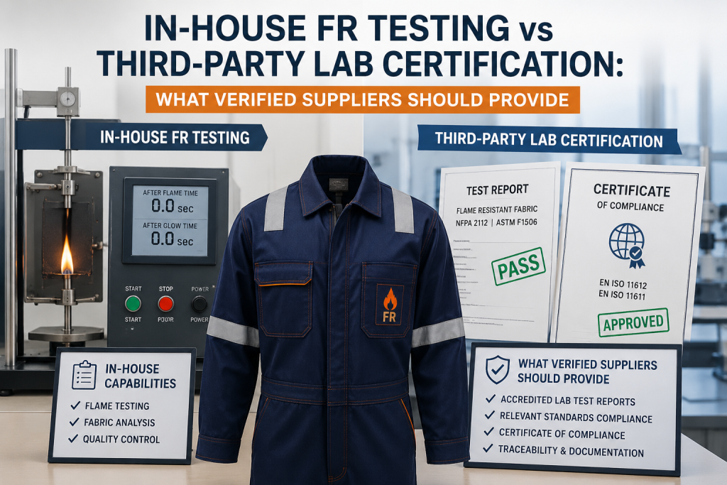 In-House FR Testing vs Third-Party Lab Certification: What Verified Suppliers Should Provide