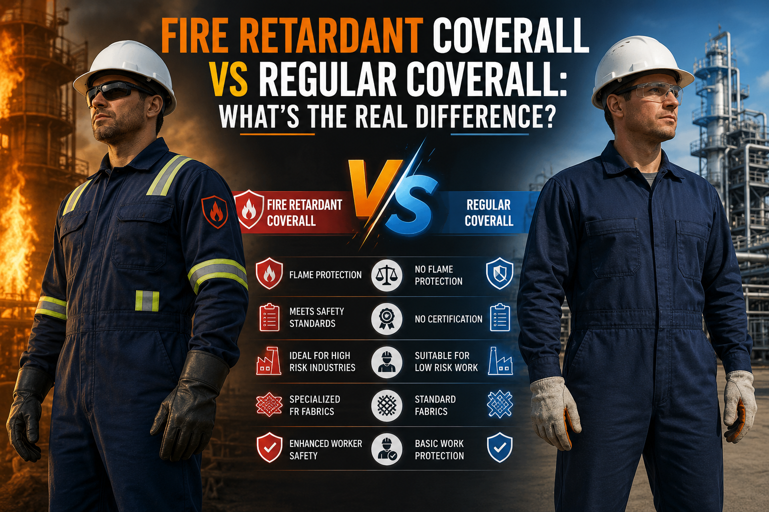 Fire Retardant Coverall vs Regular Coverall: What's the Real Difference